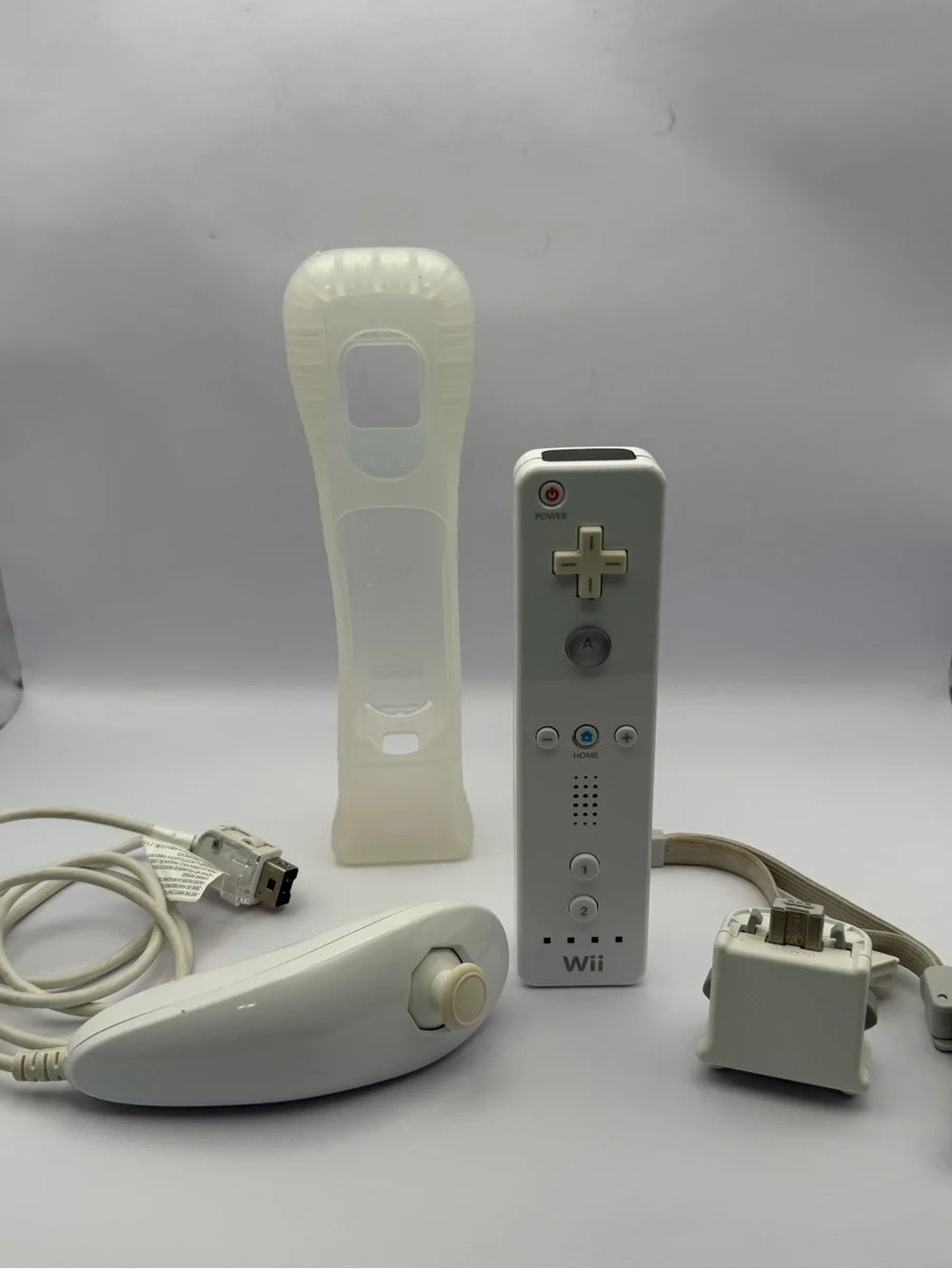 Nintendo Wii Remote Controller with Nunchuk, Motion Adapter and Silicone Jacket